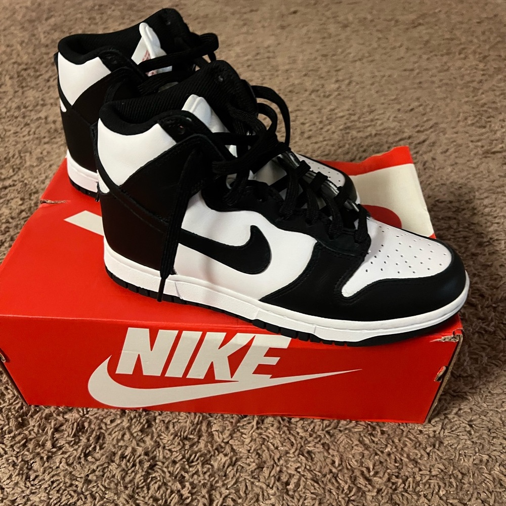 Nike Black and White High-Top Sneakers